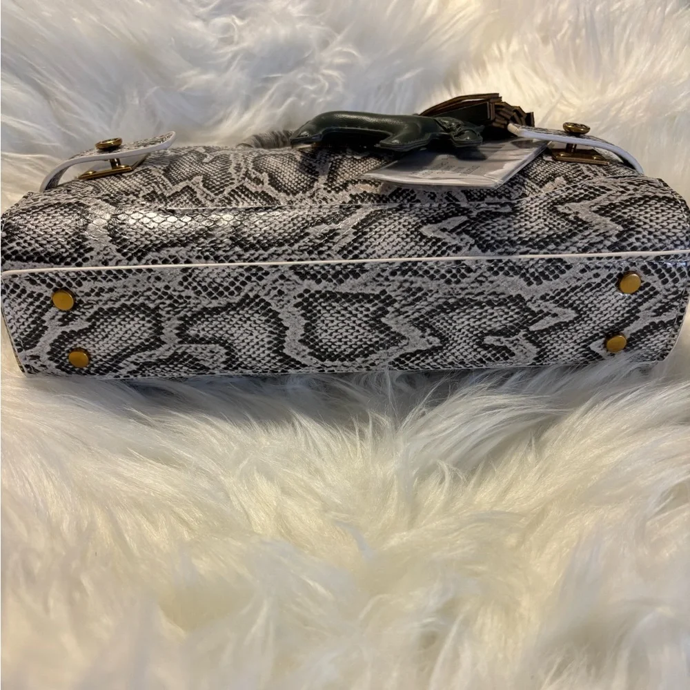 Steve Madden Handbag with Snake Skin Design & Crossbody Strap - Picture 8 of 8